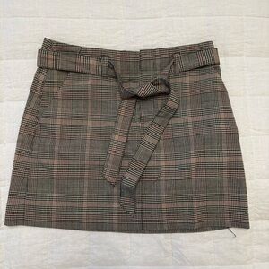 Sanctuary Plaid Mini Skirt with Belt